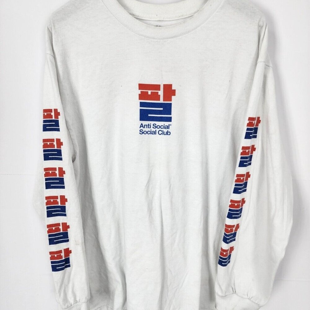 Anti Social Social Club Men's Long Sleeve T-shirt White size L